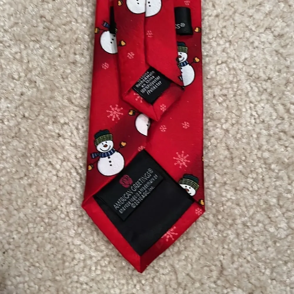 KIDS CHRISTMAS SNOWMAN TIE